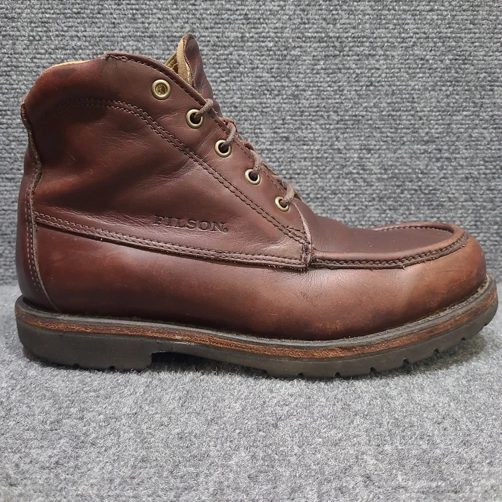 Vintage Filson Men's Chukka Boots Brown Leather Lace Up Round Toe US 9.5 D 50104